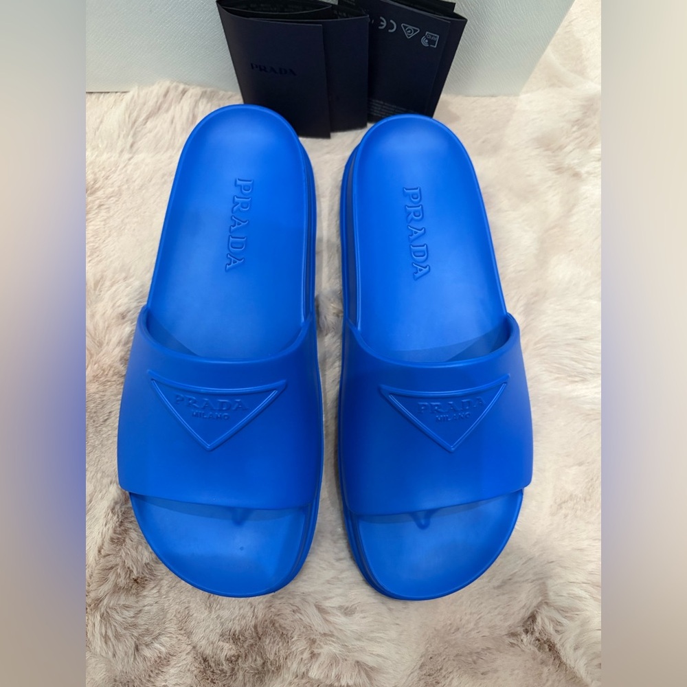 Prada Azzurro Sport Slides